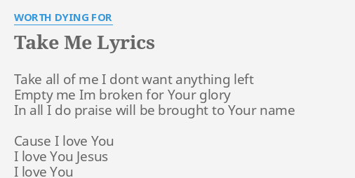 you take all of me lyrics