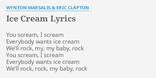 ice cream lyrics