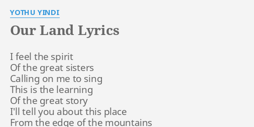 our land papua new guinea lyrics