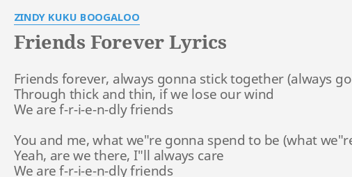 Best Friends Forever Lyrics